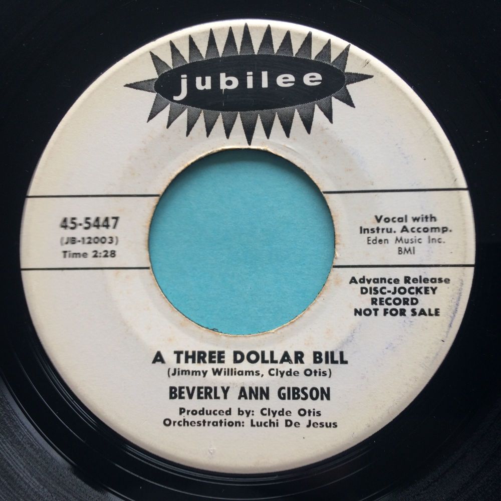 Beverly Ann Gibson - A three dollar bill - Jubilee promo - Ex-