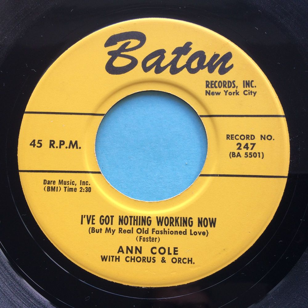 Ann Cole - I've got nothing working now - Baton - Ex