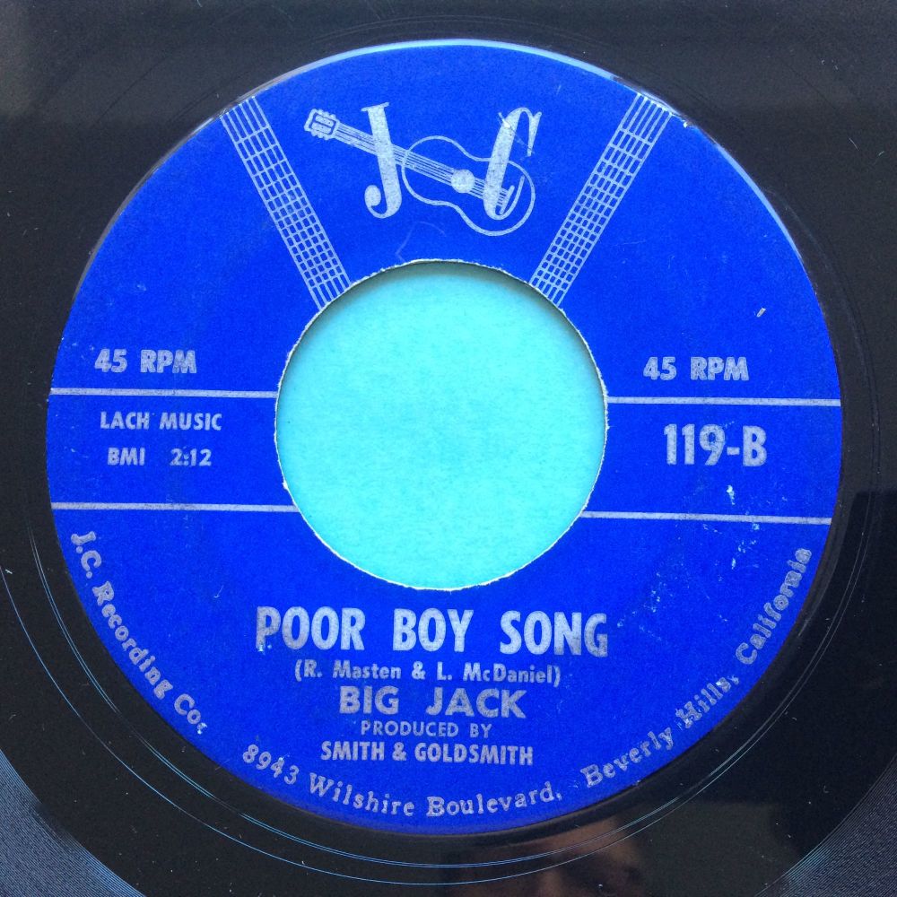 Big Jack - Poor Boy Song b/w Calico - JC - VG+