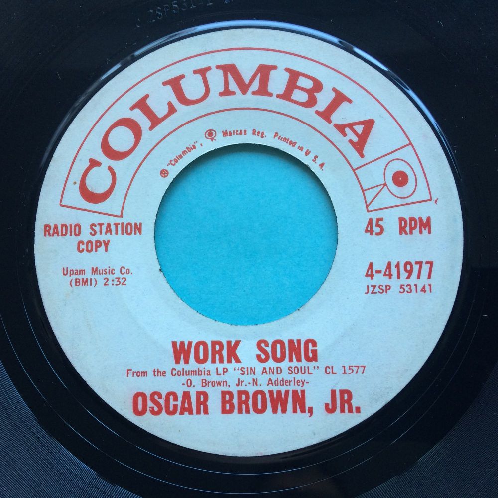 Oscar Brown, Jr - Work Song - Columbia promo - Ex-
