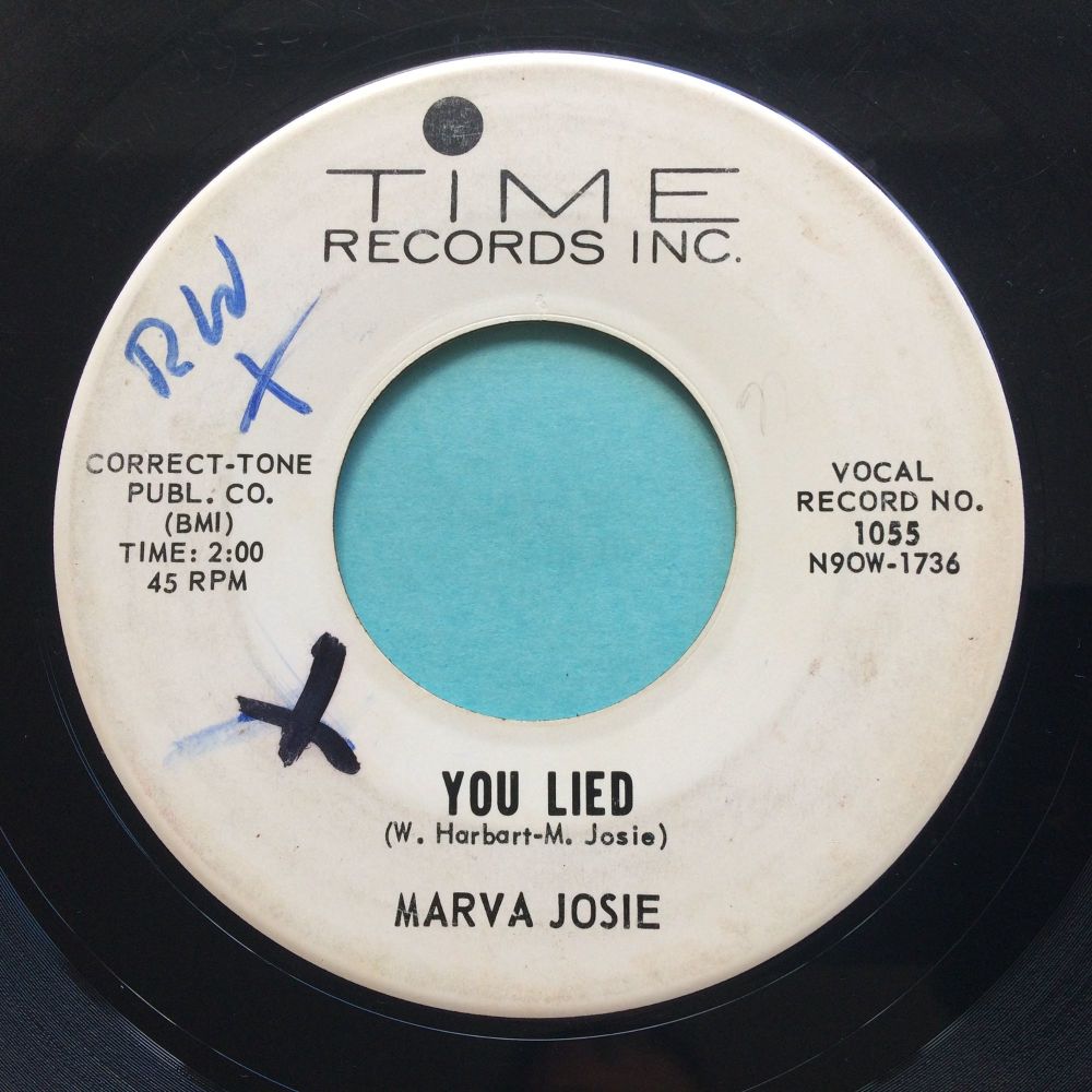 Marva Josie - You lied b/w Later for you baby - Time promo - VG+