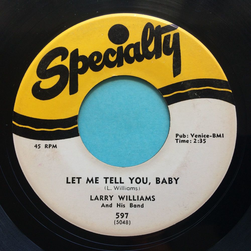 Larry Williams - Let me tell you baby - Specialty - VG+