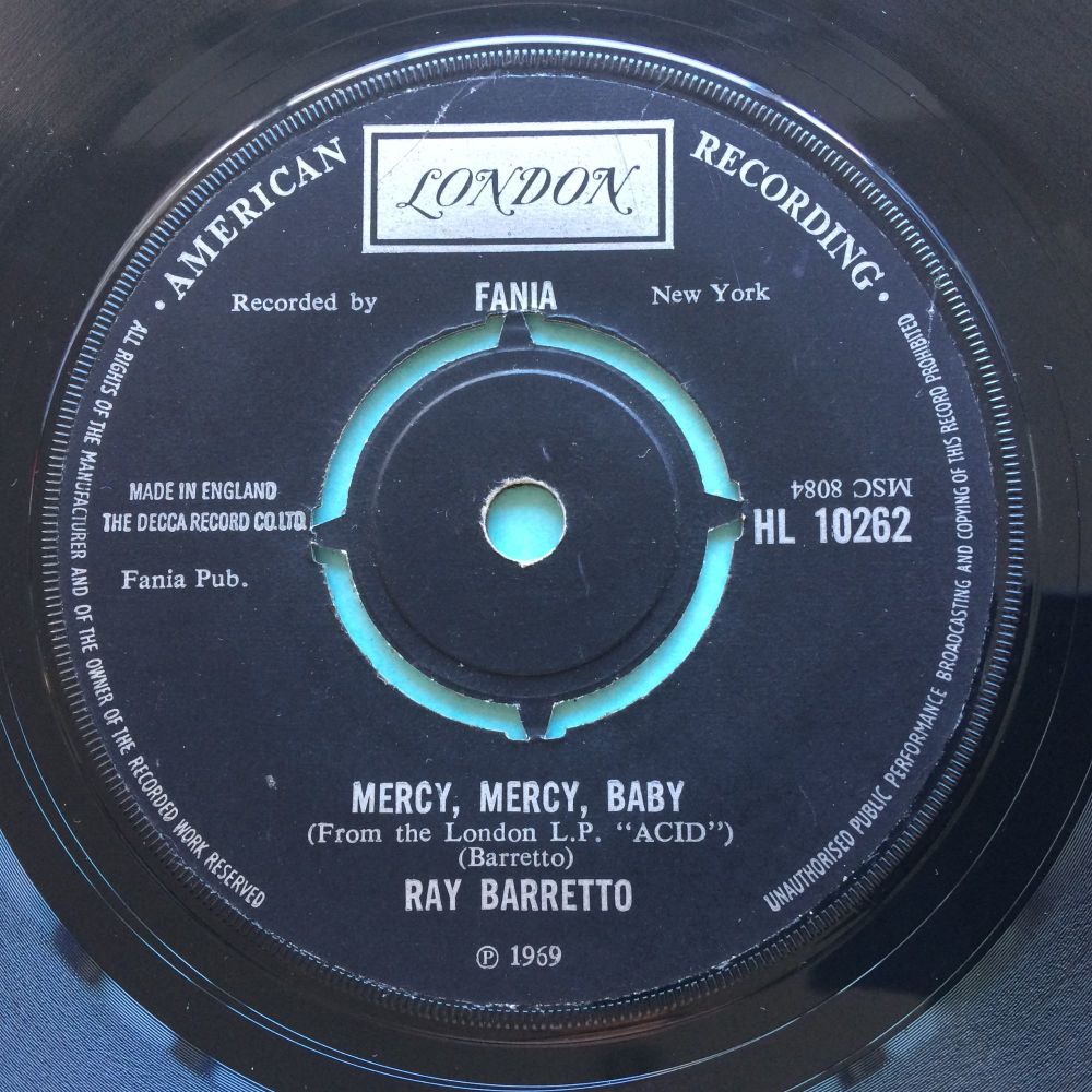 Ray Barretto - Mercy mercy baby b/w Acid - UK London - Ex-