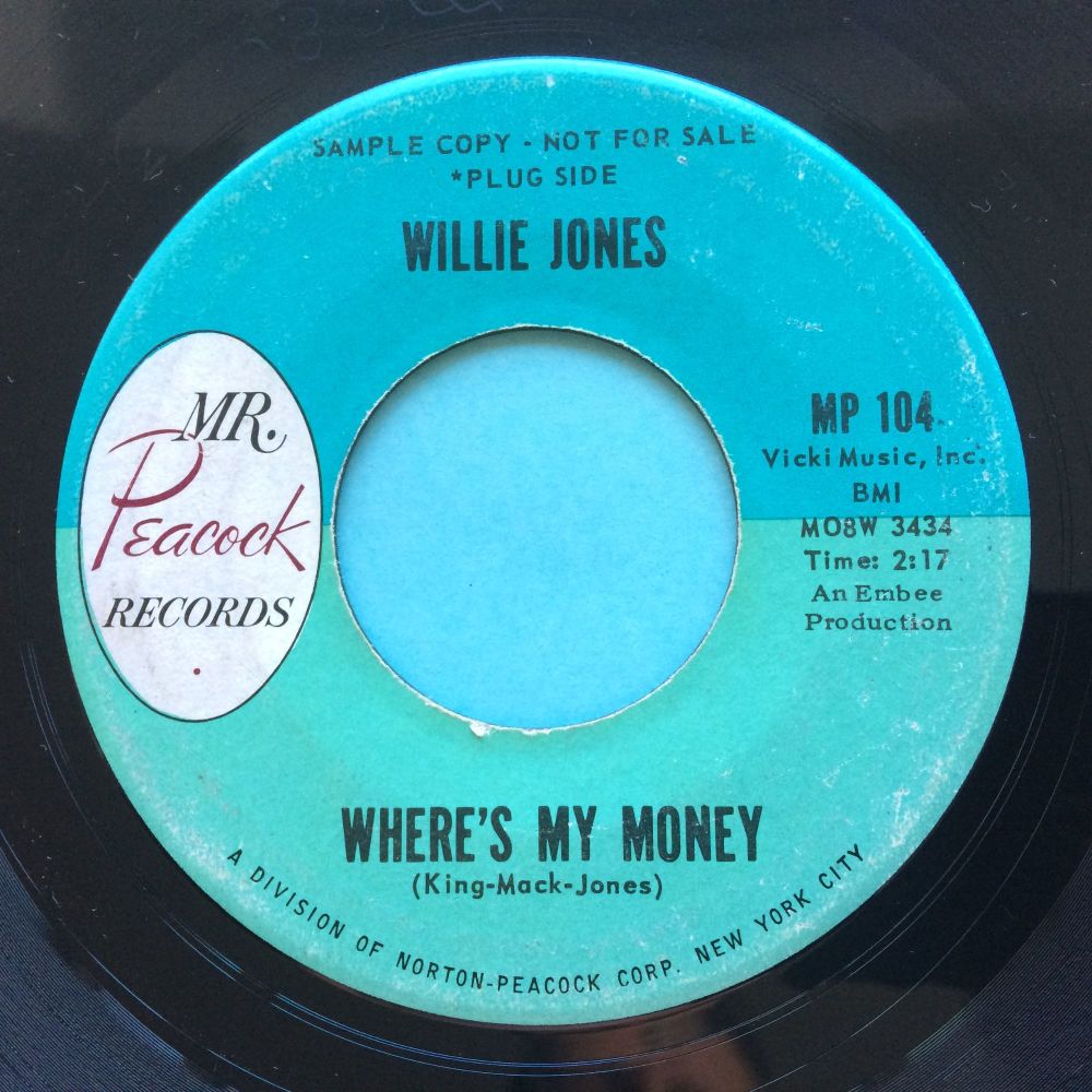 Willie Jones - Where's my money - Mr Peacock promo - VG+