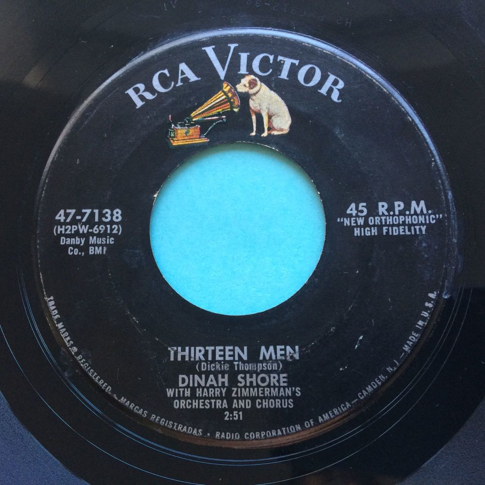 Dinah Shore - Thirteen men - RCA - VG+