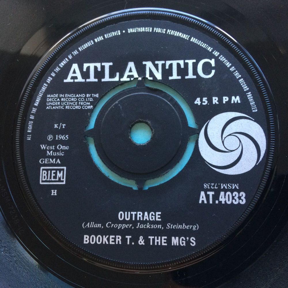 Booker T & The MGs - Outrage b/w Boot-Leg - UK Atlantic - Ex-