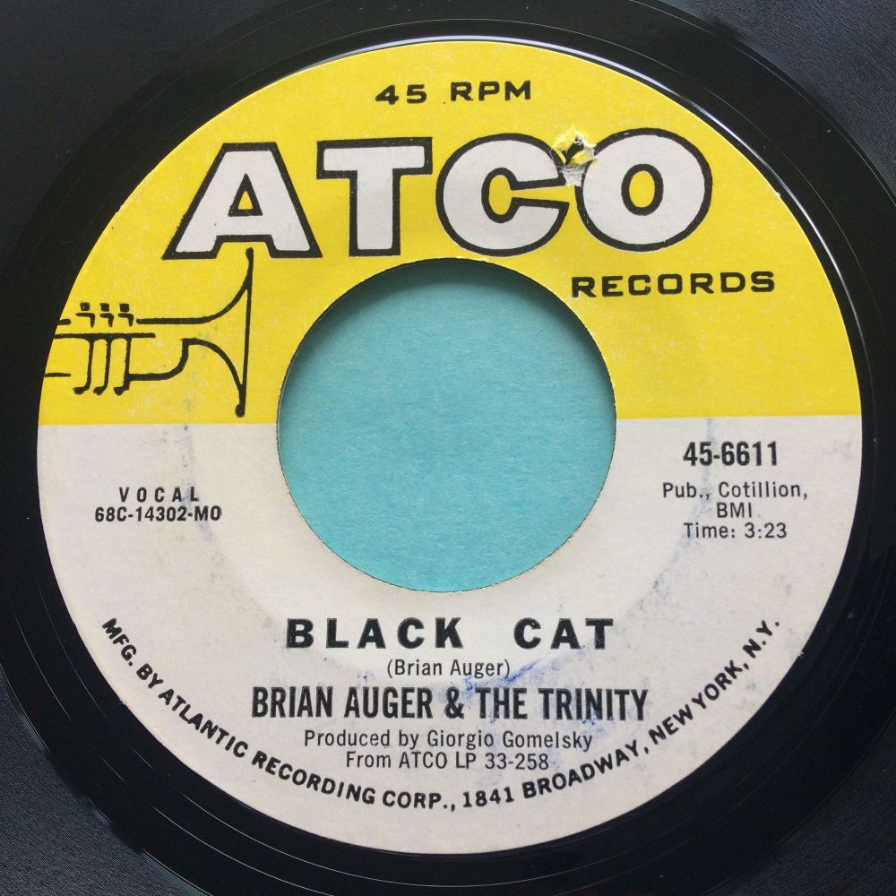 Brian Auger & The Trinity - Black Cat b/w In and Out - Atco - Ex-