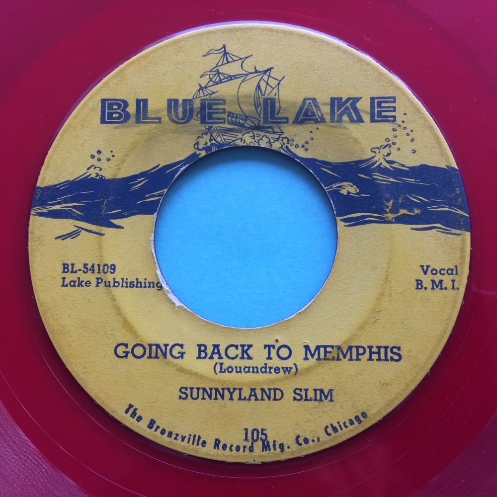 Sunnyland Slim - Going to Memphis - Blue Lake (red vinyl) - VG+