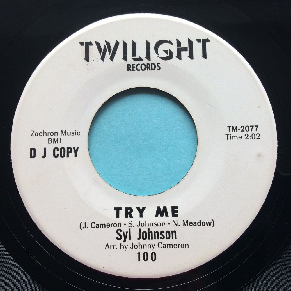 Syl Johnson - Try me b/w Come on sock it to me - Twilight promo - Ex-