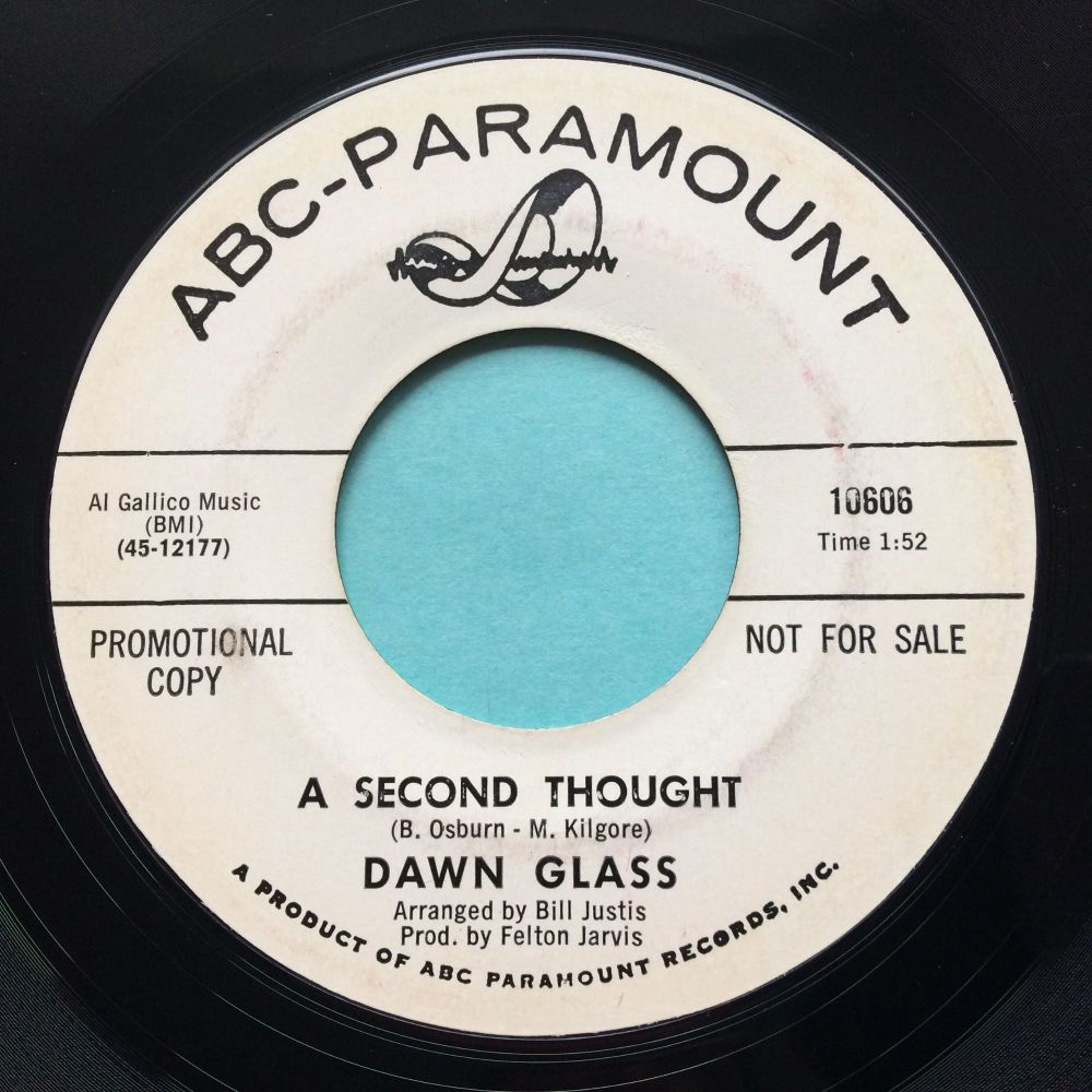 Dawn Glass - A second thought b/w Jim Dandy - ABC promo - Ex- (swol)