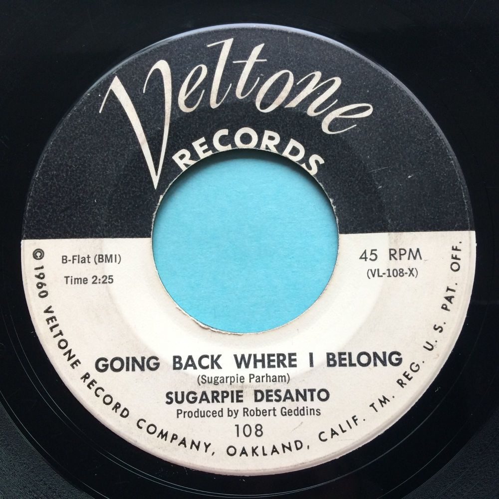 Sugarpie Desanto - Going back where I belong - Veltone promo - Ex-