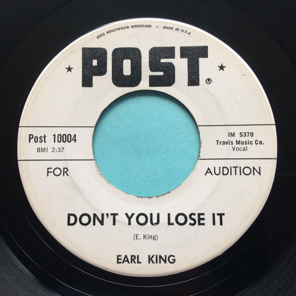 Earl King - Don't you lose it - Post promo - Ex-