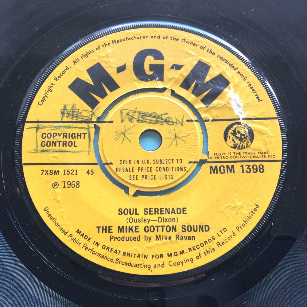 Mike Cotton Sound - Soul Serenade - U.K. MGM - VG+ (wol)