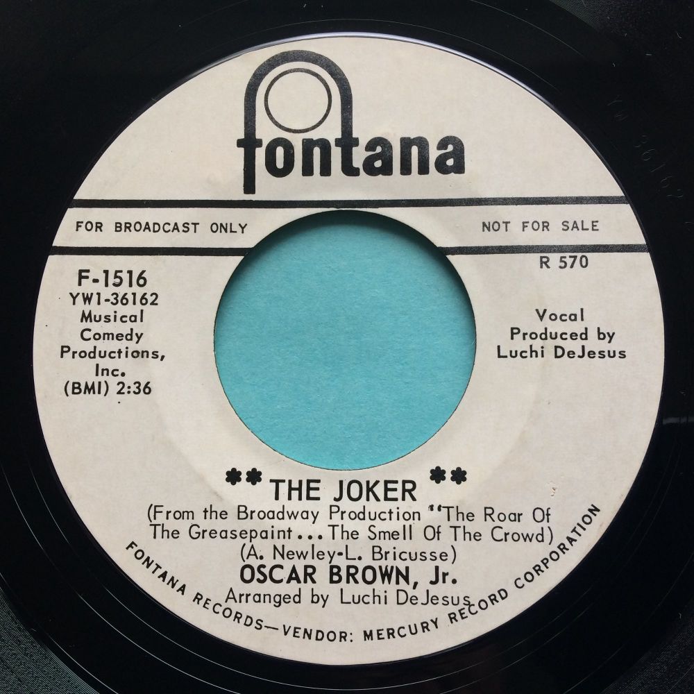 Oscar Brown Jr - The Joker - Fontana promo - Ex