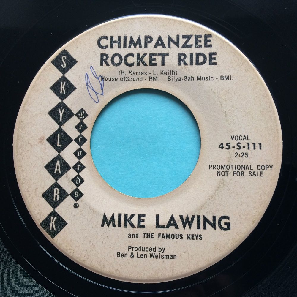 Mike Lawing - Chimpanzee Rocket Ride b/w The Penetrators - Blitzkreig - Skylark - VG+