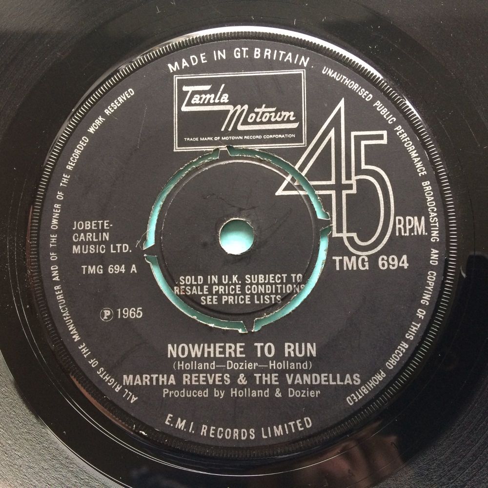 Martha Reeves & The Vandellas - Nowhere to run - UK Tamla Motown 694 - Ex-
