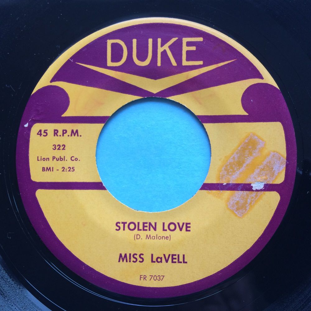 Miss Lavell - Stolen Love - Duke - VG+ (slight edge warp nap + sticker stain)