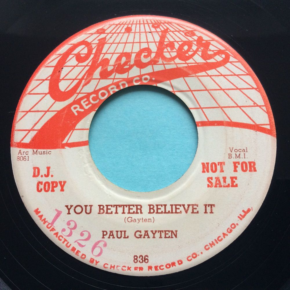 Paul Gayten - You better believe it - Checker promo - Ex-