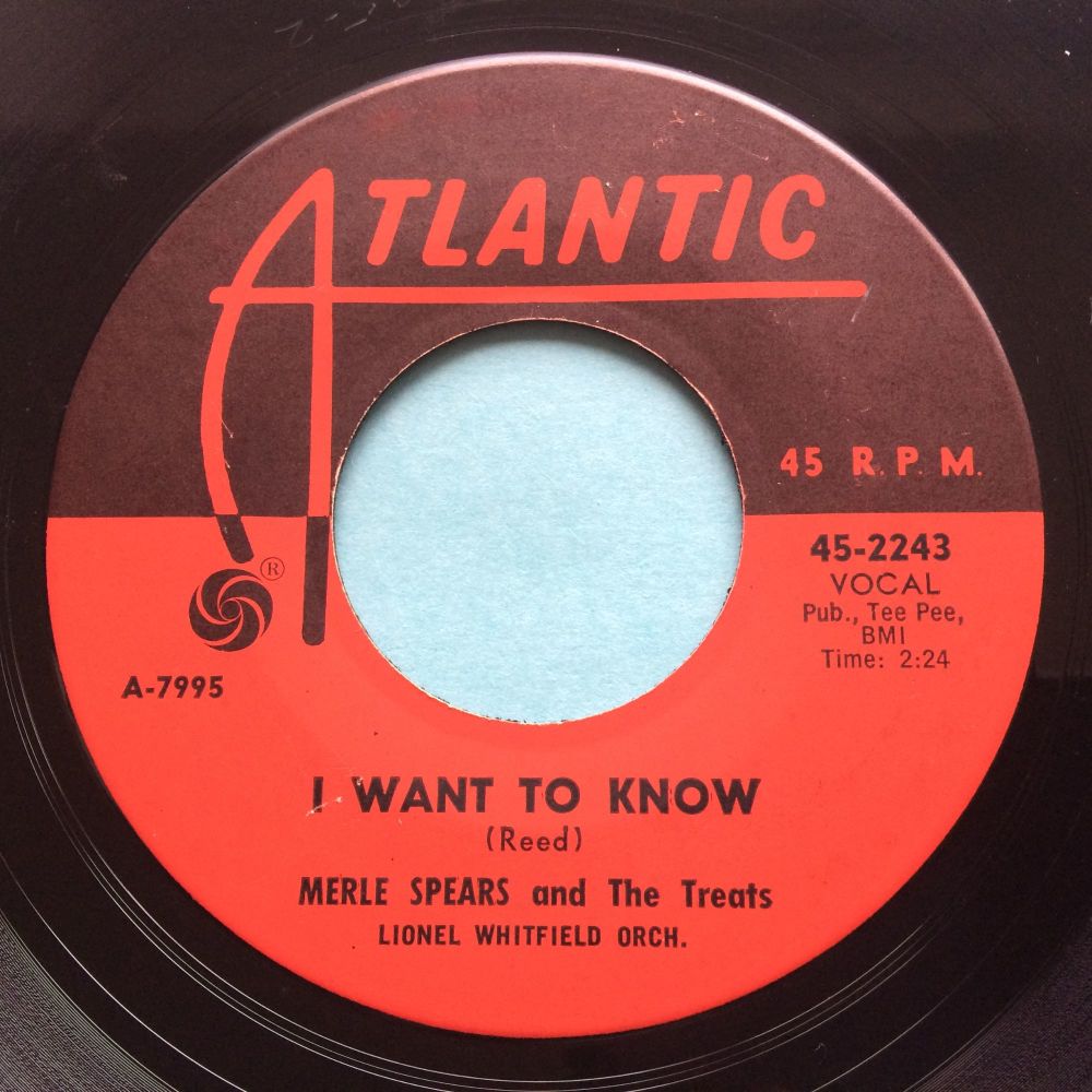 Merle Spears - I want to know - Atlantic - Ex