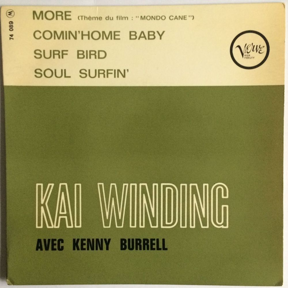 Kai Winding / Kenny Burrell - Comin' home baby / Surf Bird - Verve French EP + pic sleeve - Ex-