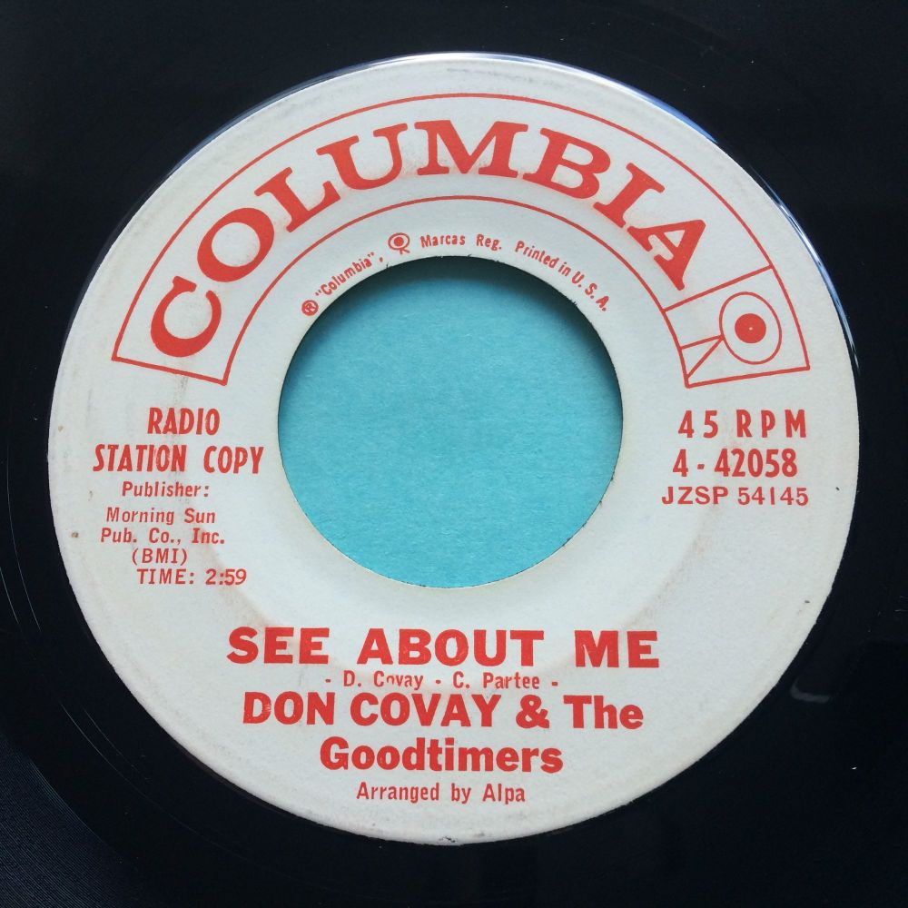 Don Covay & The Goodtimers - See about me b/w Hand jive workout - Columbia promo - Ex-