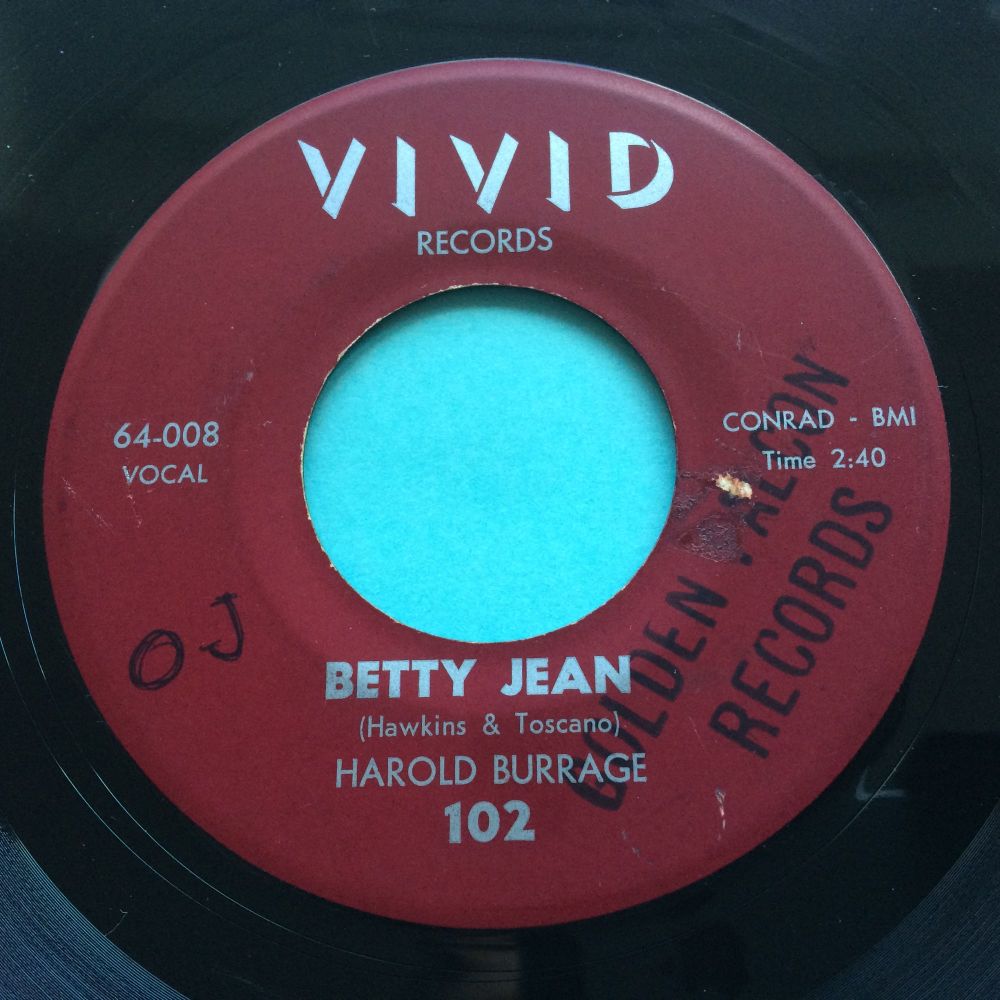 Harold Burrage - Betty Jean - Vivid - Ex- (wol)