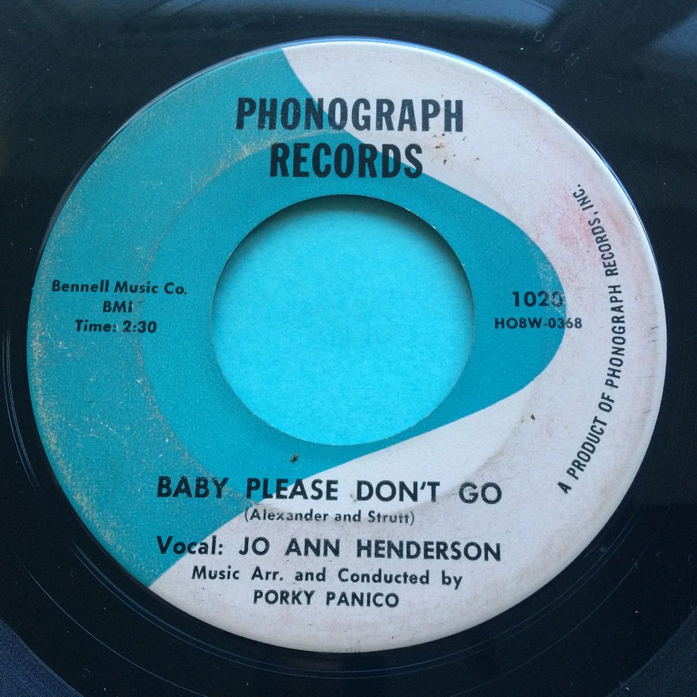 Jo Ann Henderson - Baby please don't go - Phonograph - VG+