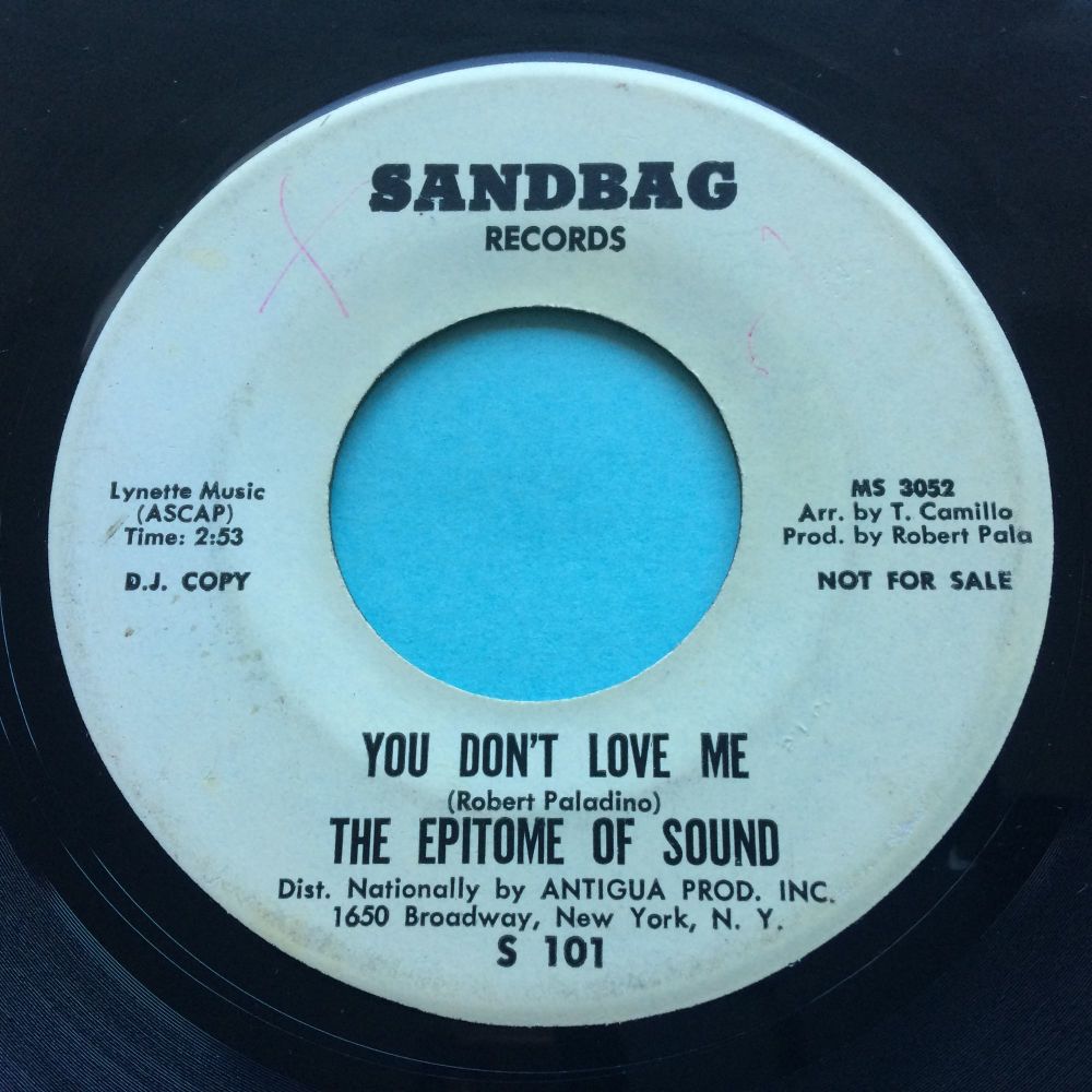 Epitome of Sound - You don't love me b/w Where were you - Sandbag promo - V