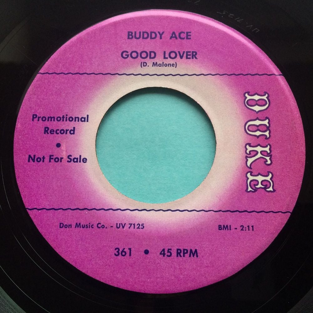 Buddy Ace - Good lover b/w She will love - Duke promo - VG+