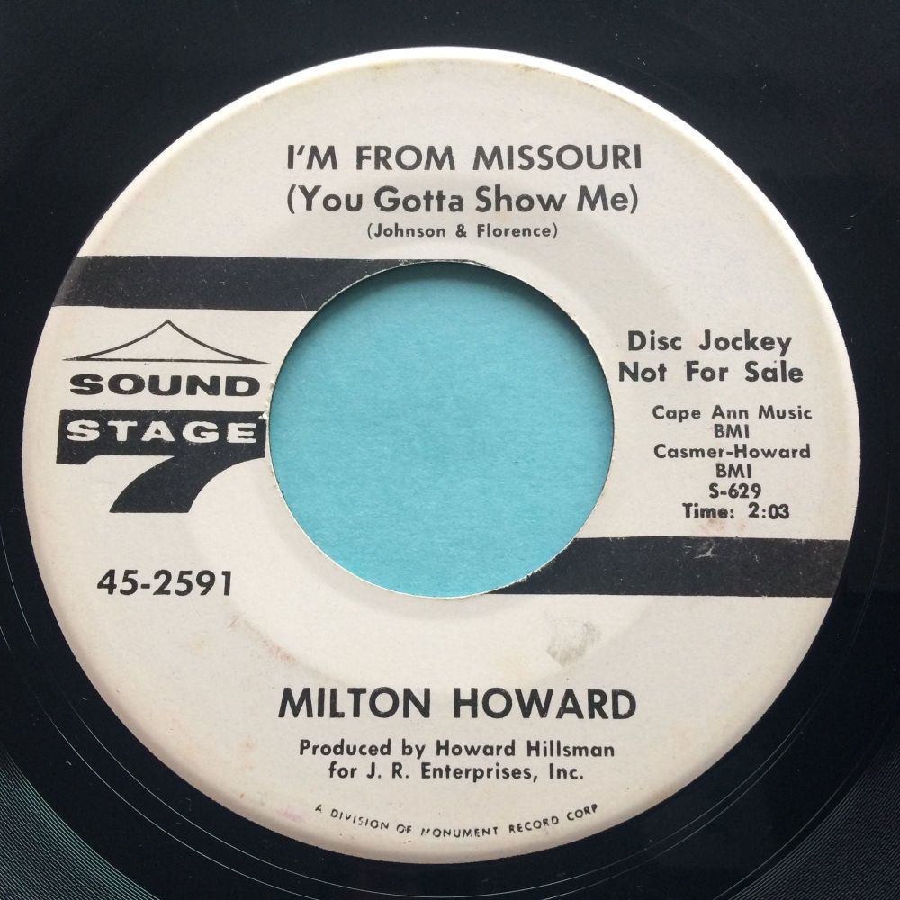 Milton Howard - I'm from Missouri b/w Funky shing-a-ling - Sound Stage & pr