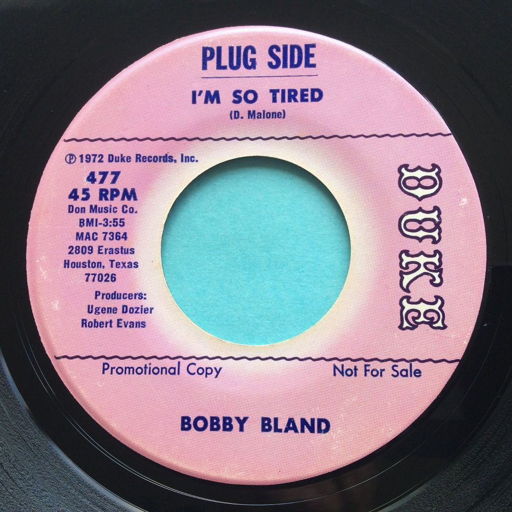 Bobby Bland - I'm so tired - Duke promo - Ex-