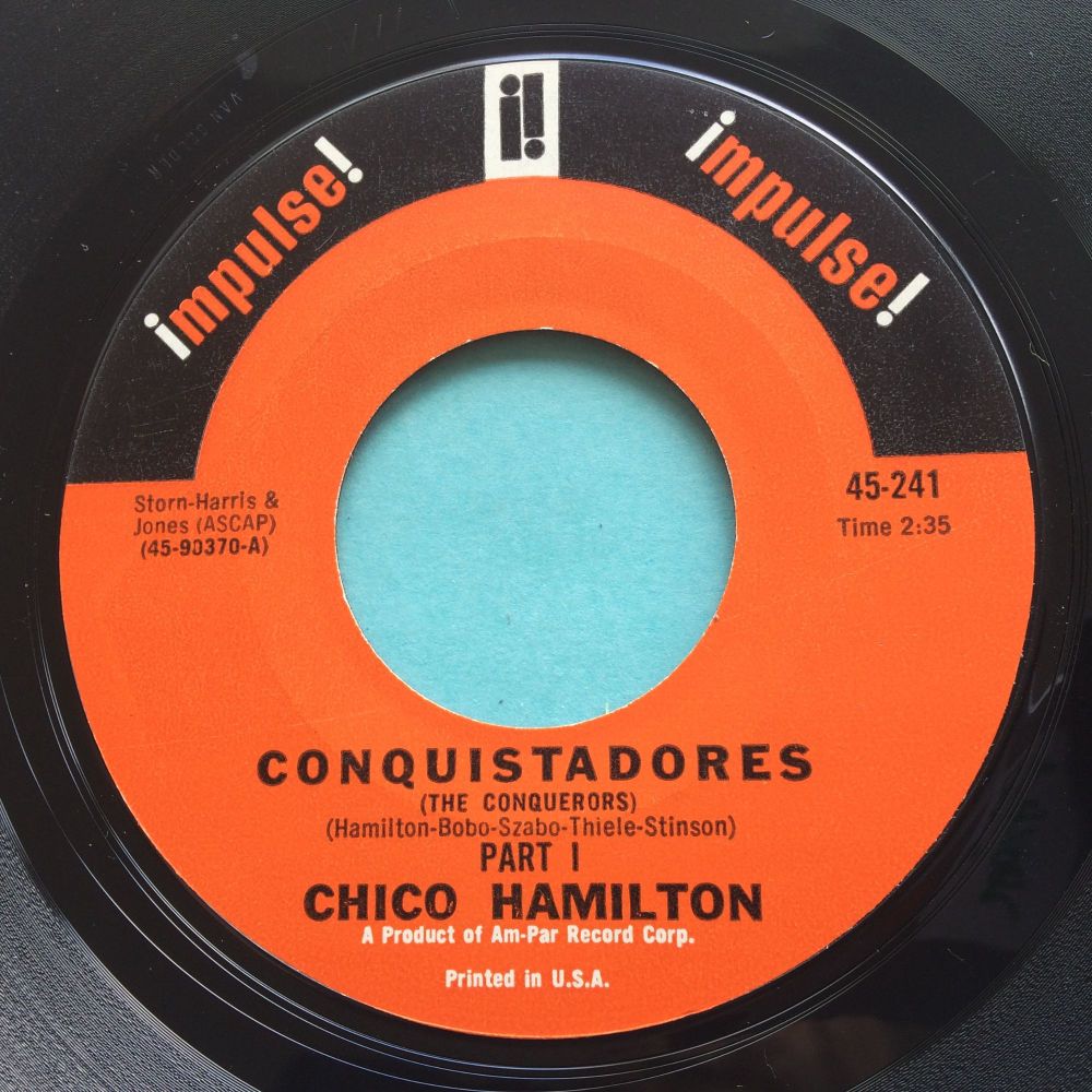 Chico Hamilton - Conquistadores Pt1 b/w Pt2 - Impulse - Ex