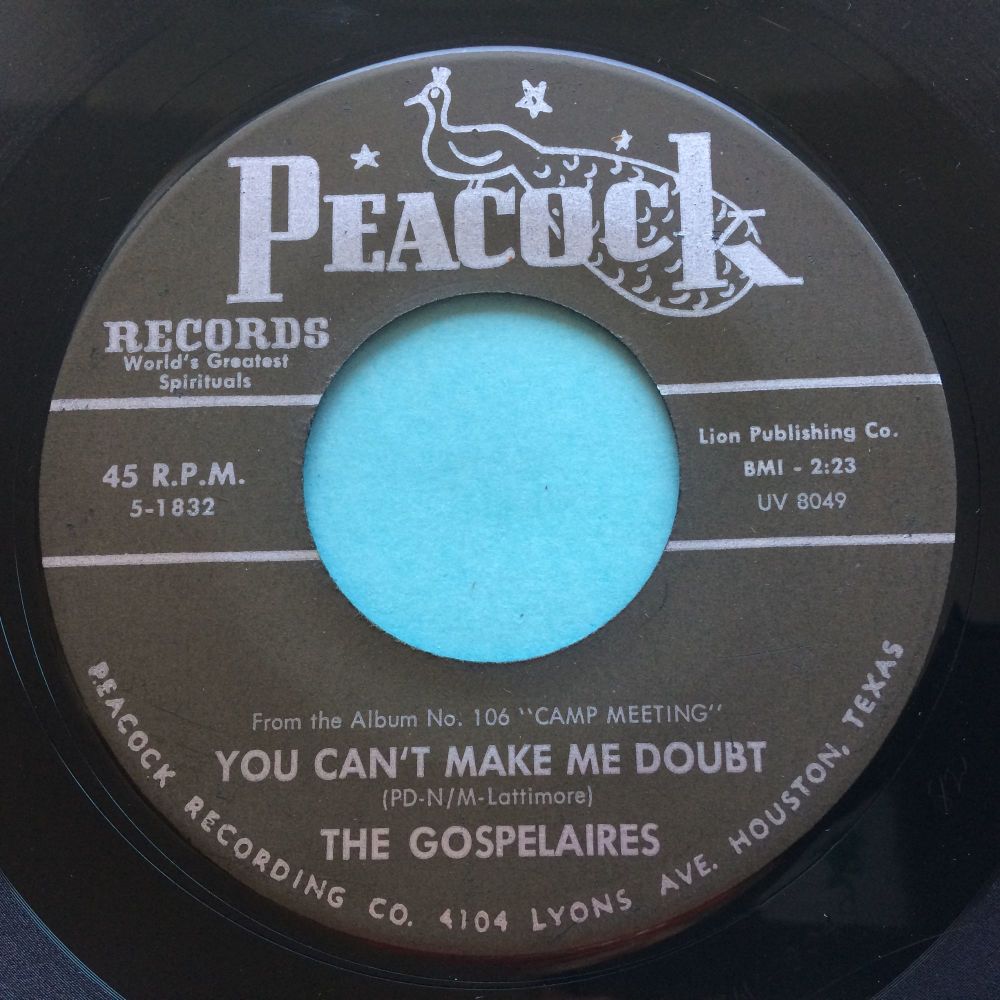 Gospelaires - You can't make me doubt - Peacock - Ex-