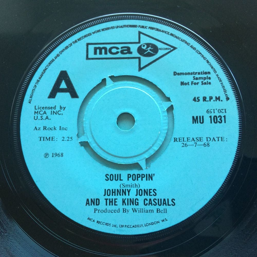 Johnny Jones and the King Casuals - Soul Poppin' - U.K. MCA demo - Ex