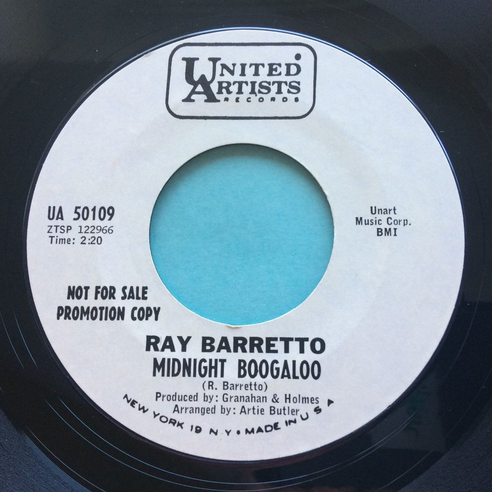 Ray Barretto - Midnight boogaloo b/w Latin doll - United Artists promo - Ex (wol)