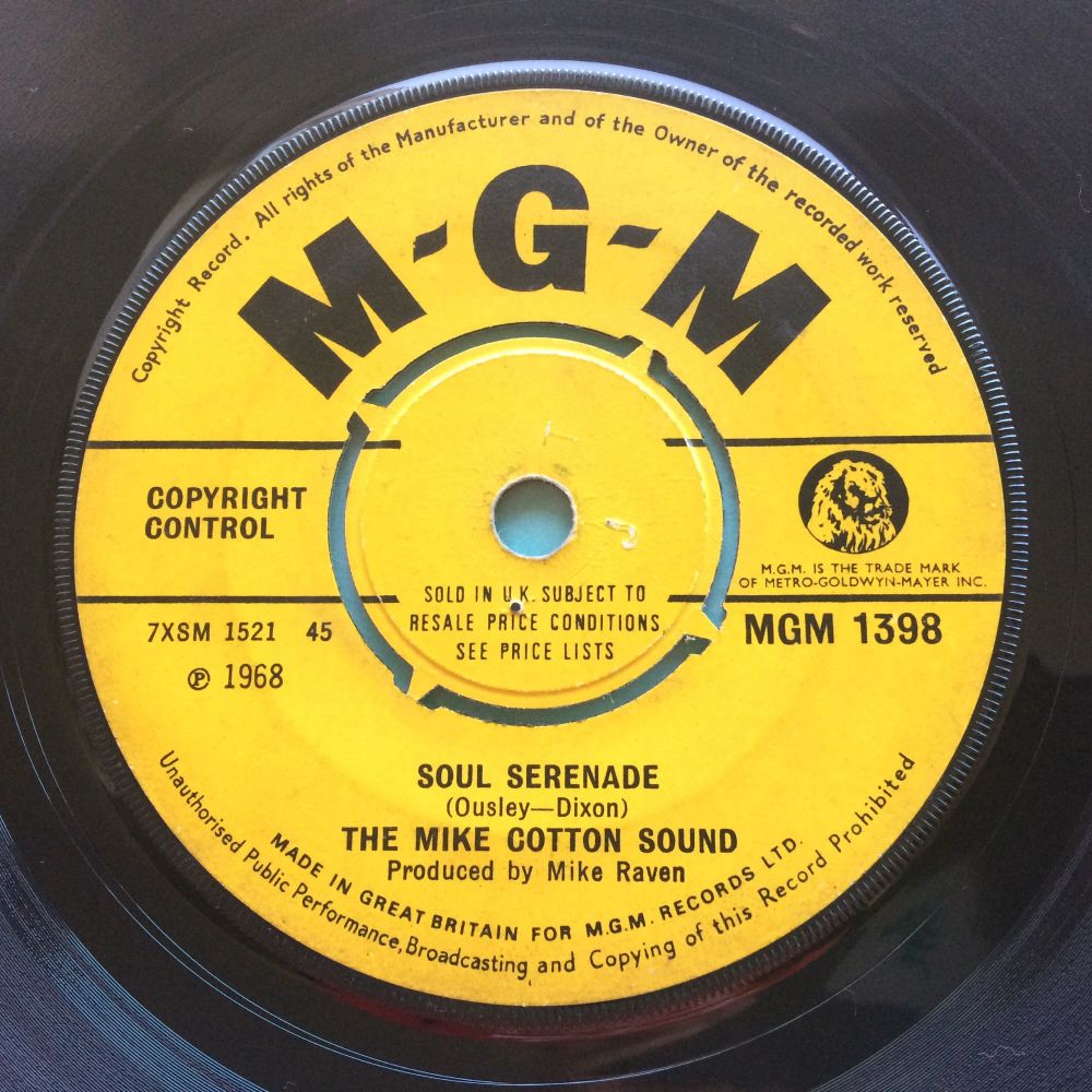 Mike Cotton Sound - Soul Serenade - U.K. MGM - VG+