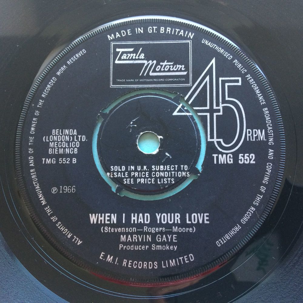 Marvin Gaye - When I had your love b/w One more heartache - UK Tamla Motown 552 - Ex-