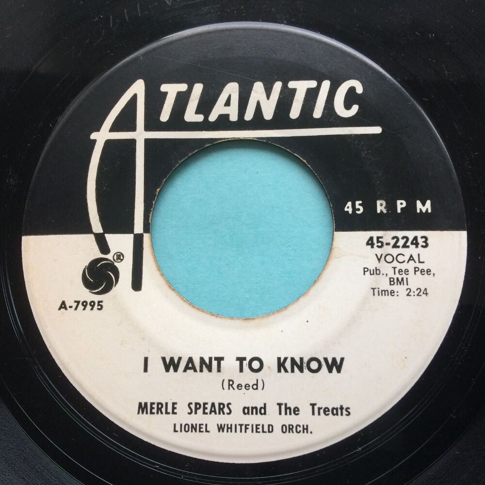 Merle Spears - I want to know - Atlantic promo - Wx-