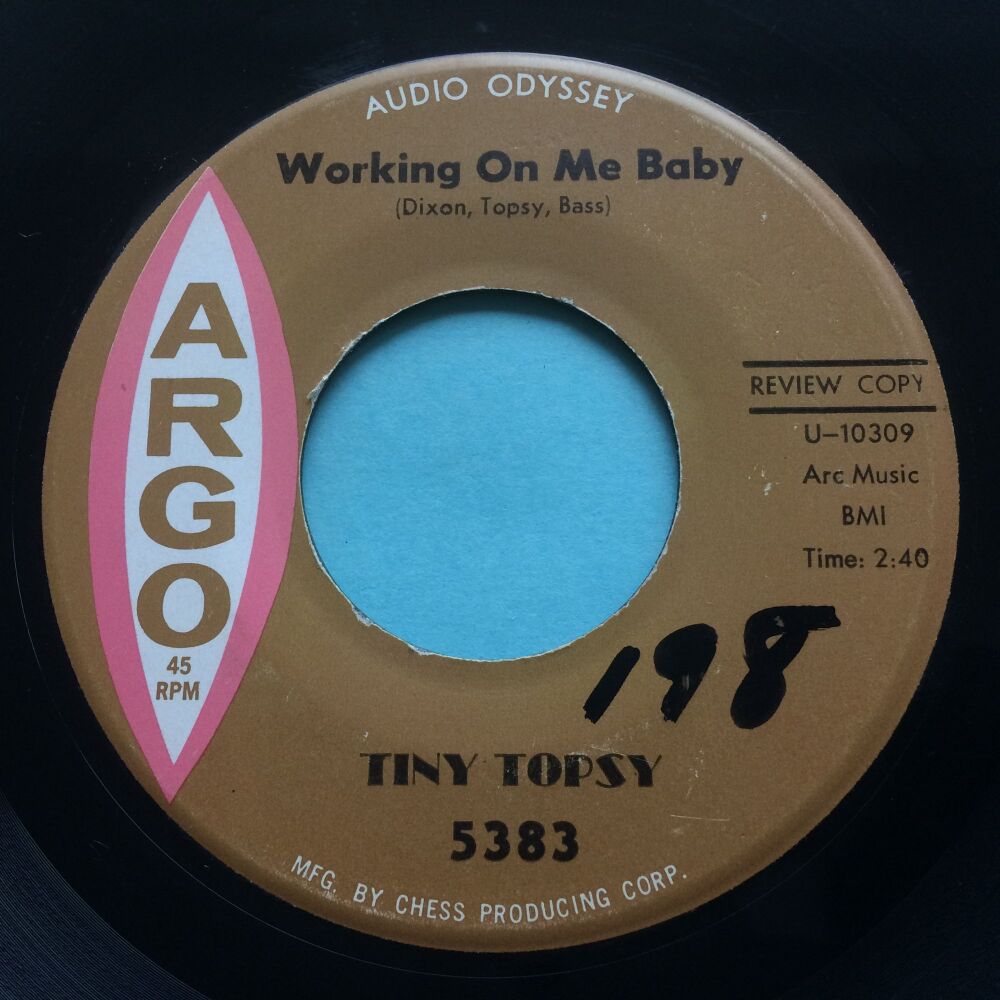 Tiny Topsy - Working in me baby b/w How you changed - Argo promo - Ex- (wol