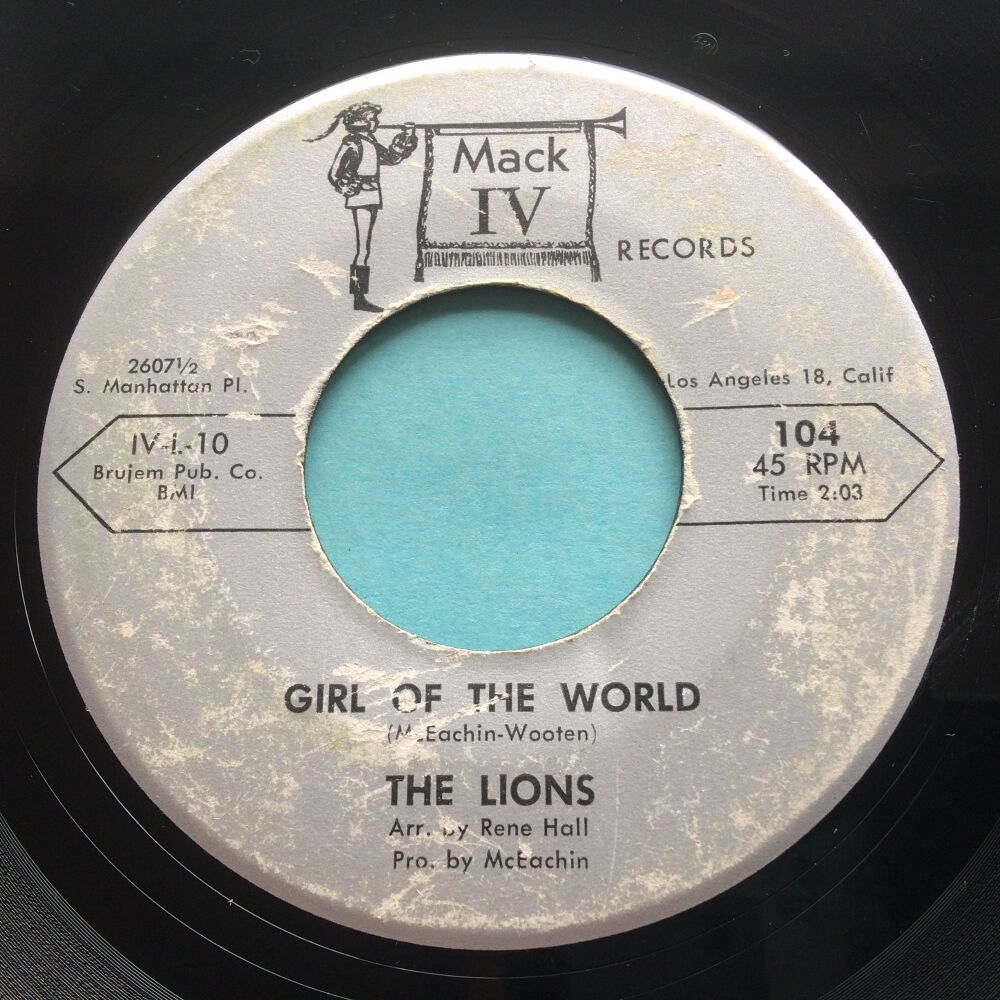 The Lions - Girl of the world - Mack IV - VG+ (label wear)