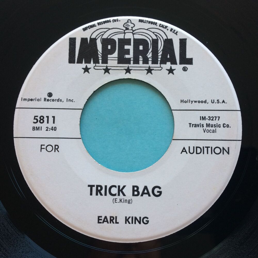 Earl King - Trick Bag b/w Always a first time - Imperial promo - Ex-
