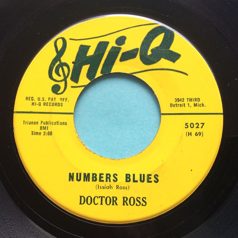 Doctor Ross - Numbers Blues b/w Cannonball - Hi-Q - Ex