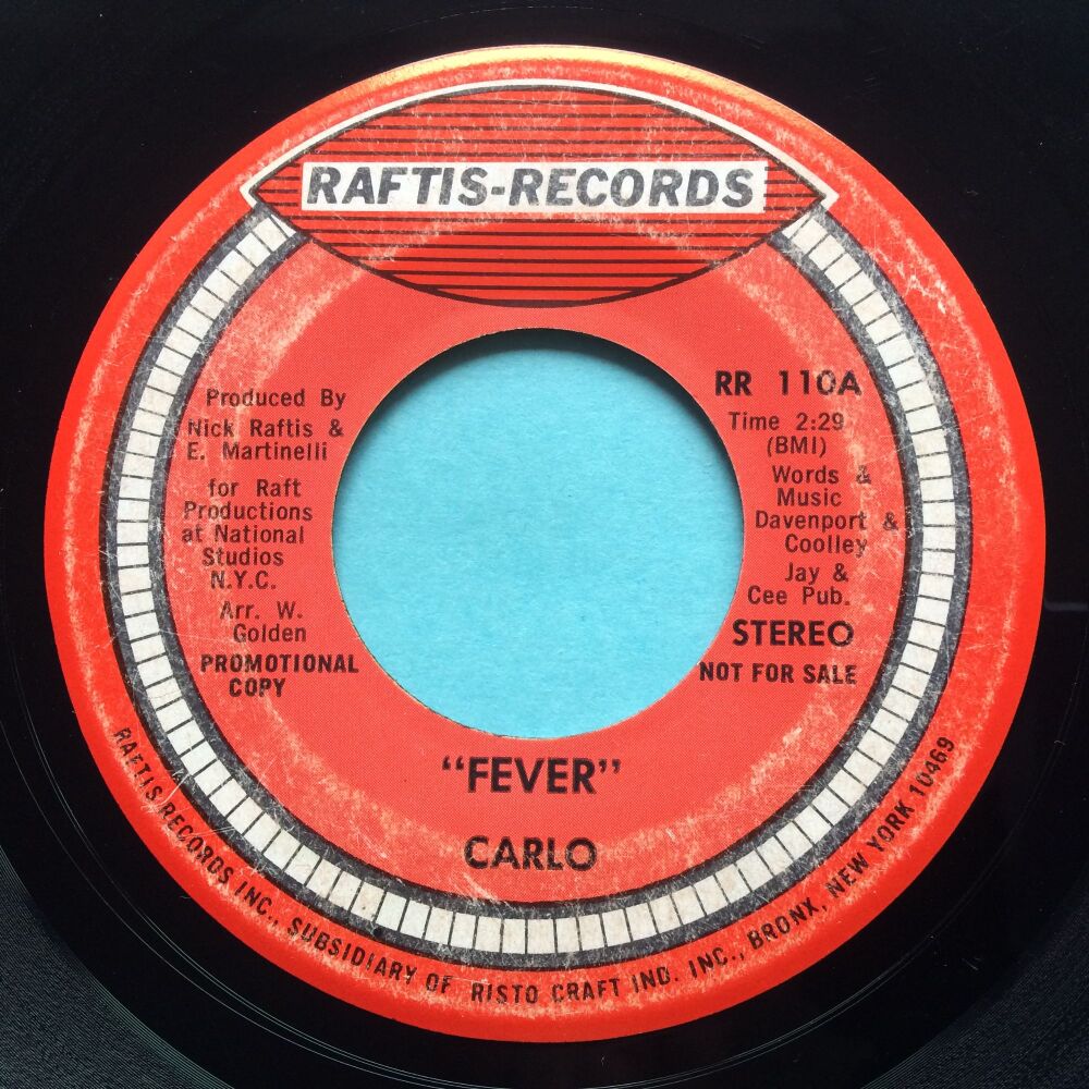 Carlo - Fever - Raftis Records - Promo - VG+