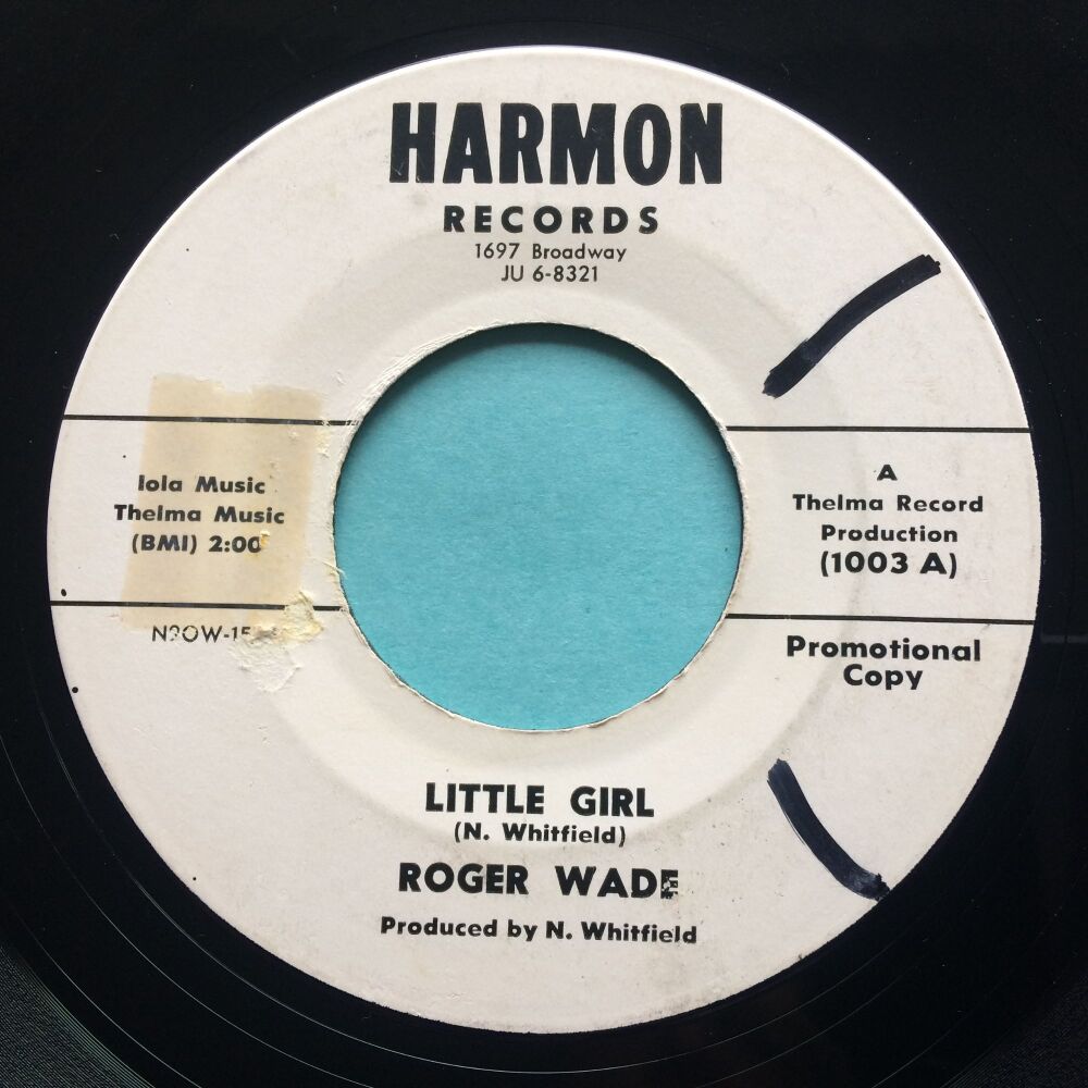 Roger Wade - Little girl b/w I can only hurt you - Harmon promo - VG+ (wol)