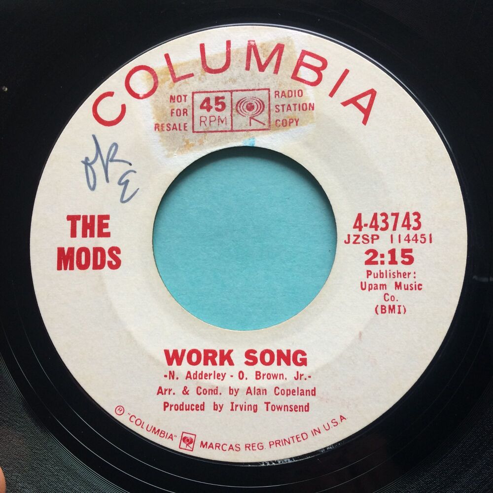The Mods - Work Song - Columbia promo - VG+ (sticker stain)