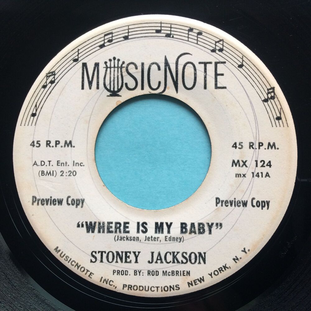 Stoney Jackson - Where is my baby b/w I'm goin' home - Musicnote - VG+