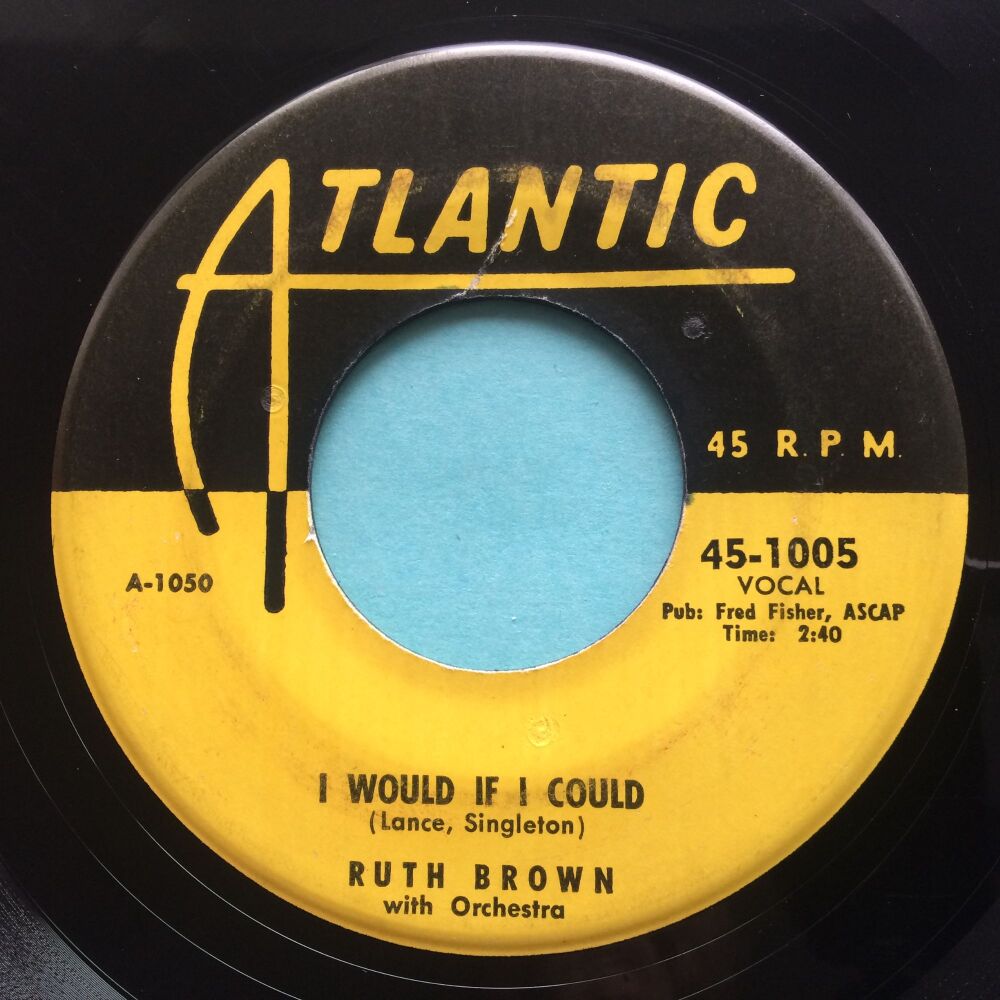 Ruth Brown - I would if I could - Atlantic - VG+