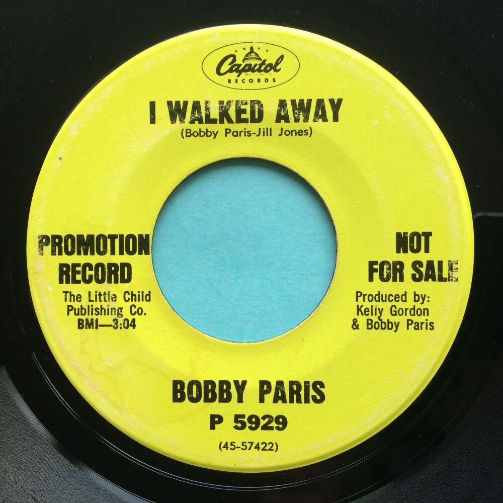 Bobby Paris - I walked away - Capitol promo - Ex-