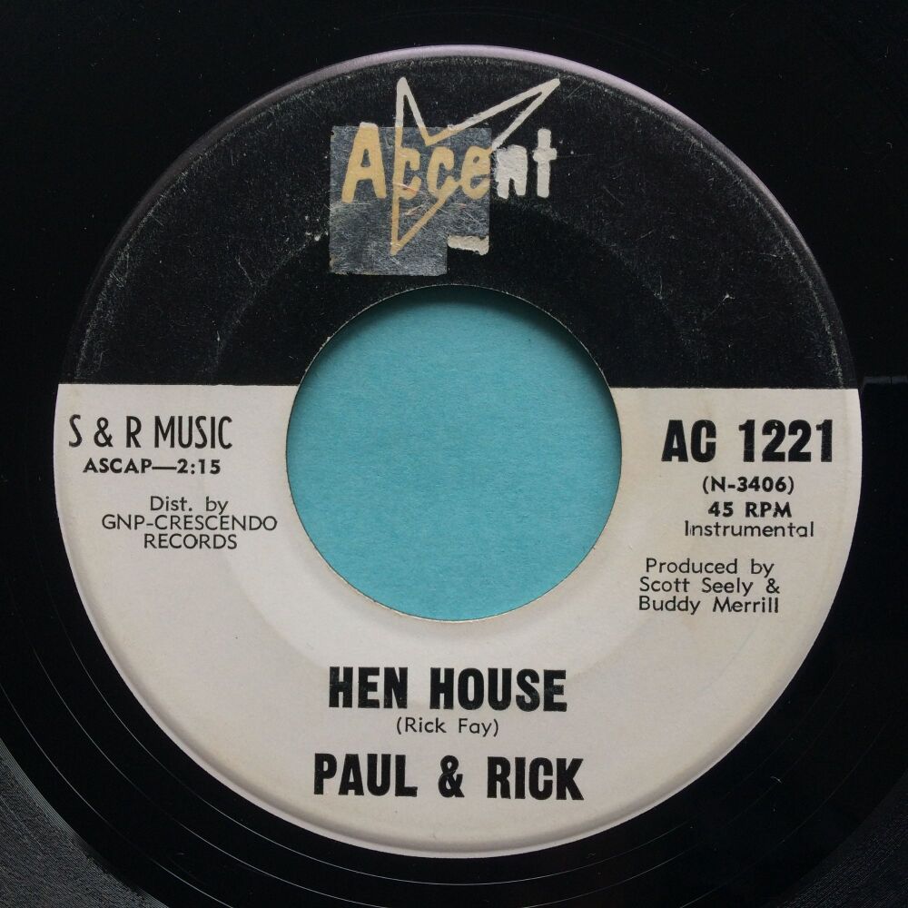 Paul & Rick - Hen house b/w After Hours - Accent promo - VG+