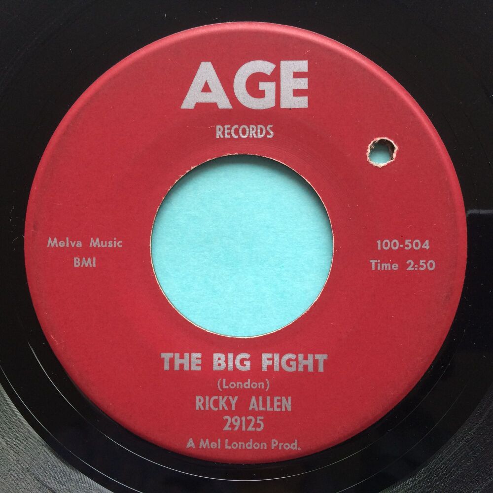 Ricky Allen - The Big Fight b/w Help me mama - Age - Ex-
